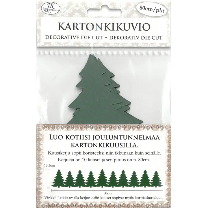 J.K. Primeco kartonkikuvio Kuusiketju 80cm