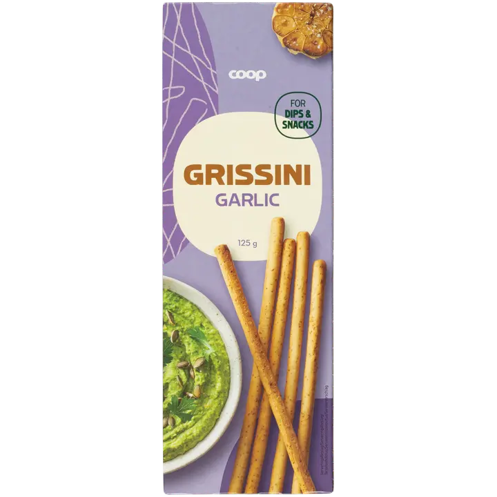 Coop valkosipuligrissini-leipätikut 125 g
