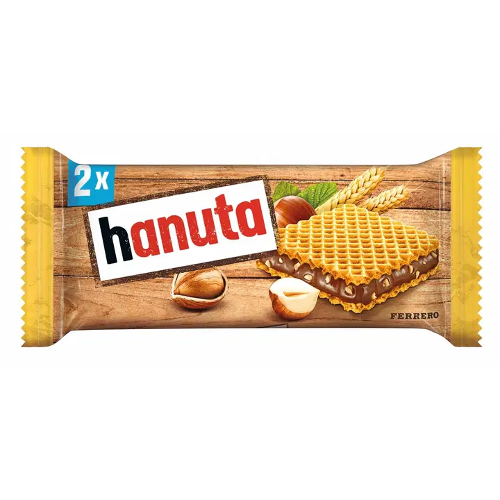 Hanuta rapea vohveli kaakao-hasseöpähkinätäytteellä 44g