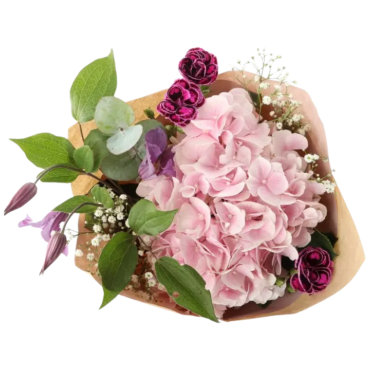 Kimppu Oona, vaaleanpunainen sekakimppu, 7 oksaa, 50cm