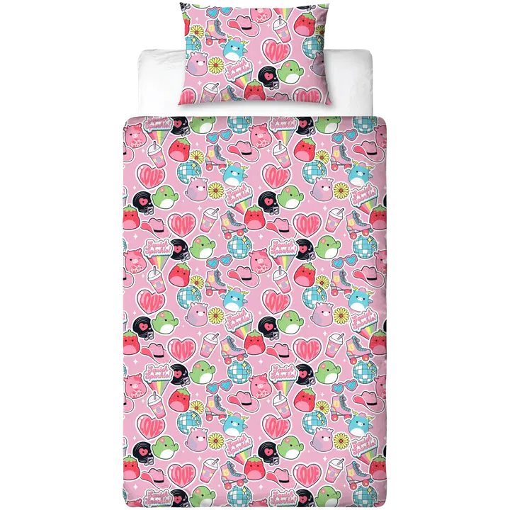 Laste voodipesukomplekt squishmallows 150x210+50x60