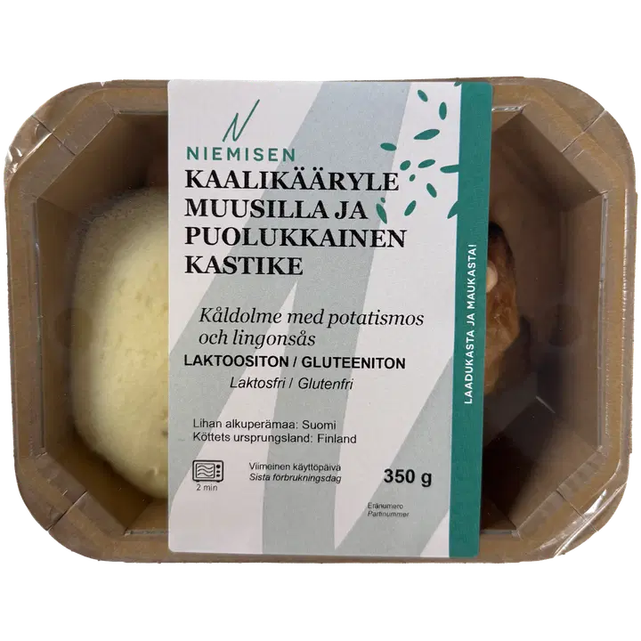 Niemisen Kaalikääryle, muusi ja puolukkainen kastike 350g