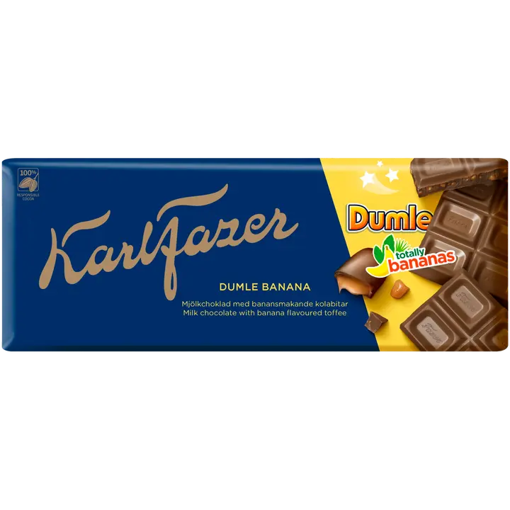 Karl Fazer Dumle Banana suklaalevy 200g