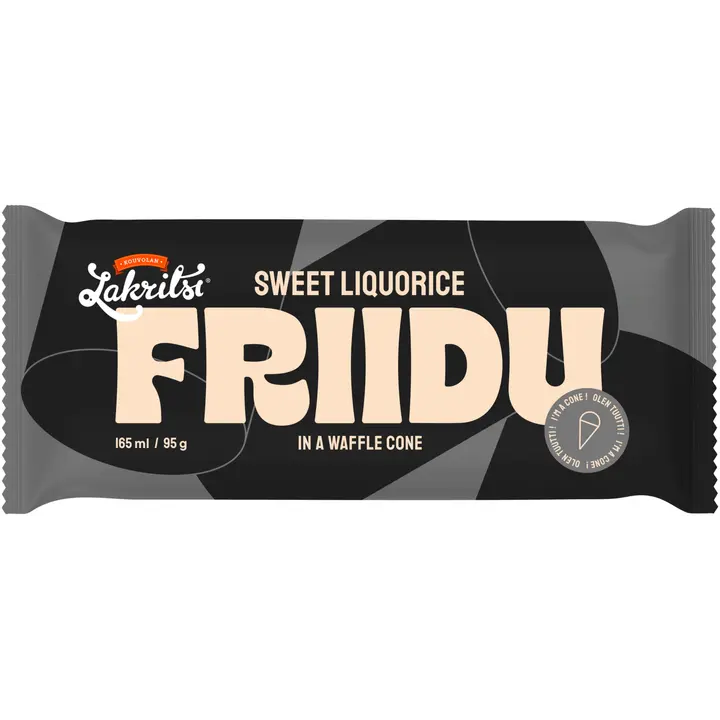 Friidu jäätelötuutti Sweet Liquorice 165ml/95g