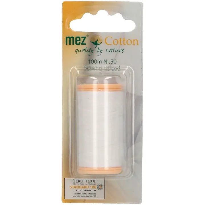 Õmblusniit Cotton 100 m valge