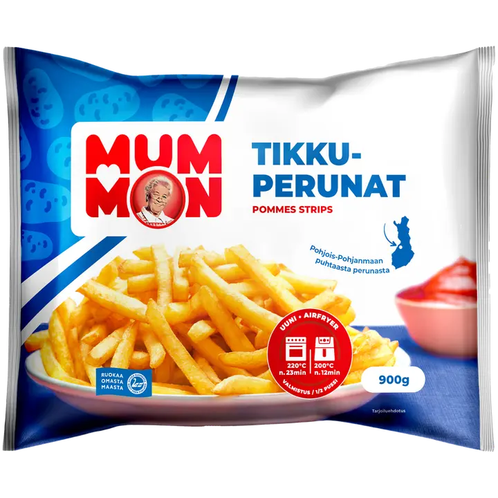 Mummon 900 g Tikkuperunat, pakaste