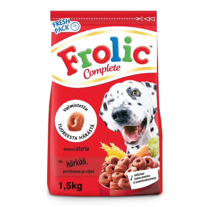 Täissööt koertele härjaliha, köögi- ja teraviljaga 1,5 kg