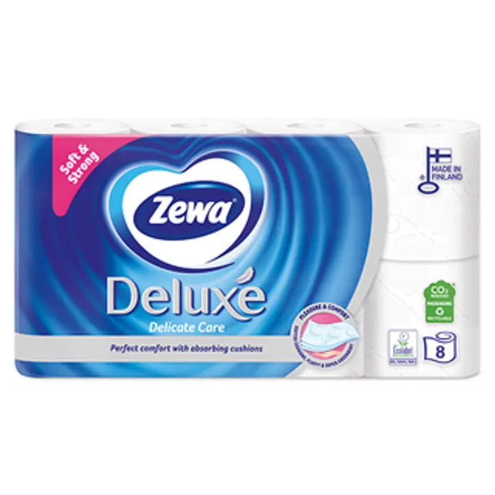 Zewa Tualettpaber Deluxe 8 rulli 3-kihiline