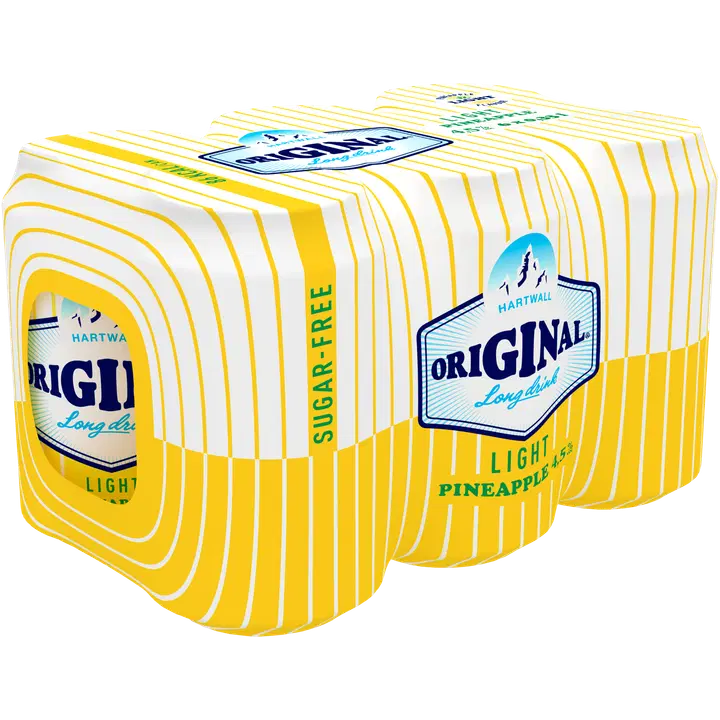 6 x Hartwall Original Long Drink Pineapple Light 4,5% 0,33 l