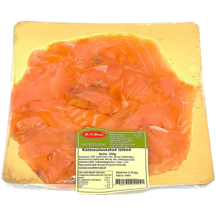 M.V.Wool Külmsuitsu Lõhe Lõiked 200G