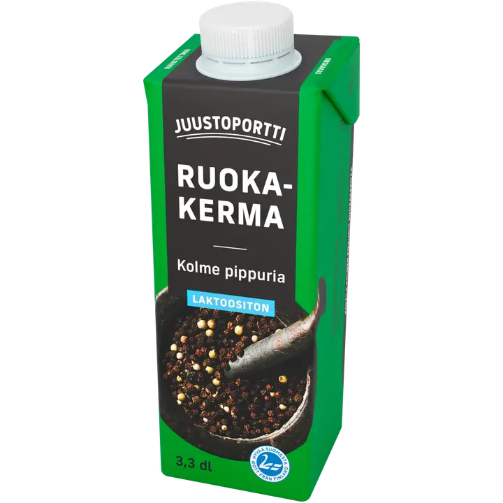 Juustoportti ruokakerma 10 % 3,3 dl kolme pippuria laktoositon
