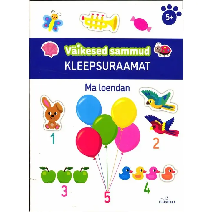 Väikesed sammud. Ma loendan. Kleepsuraamat