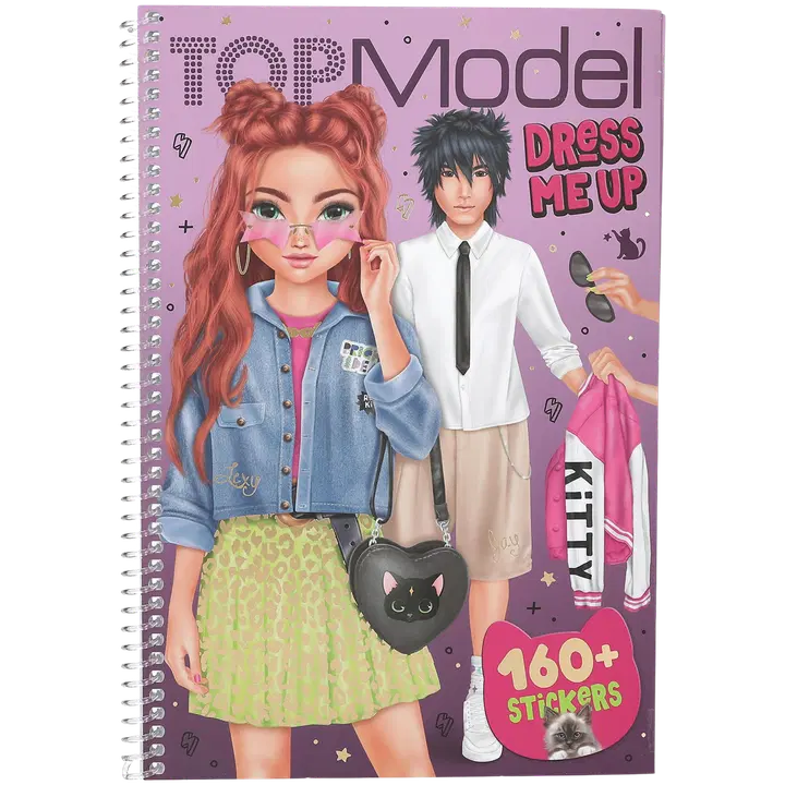 TOPModel tarrakirja Dress Me Up iso REBEL KITTY