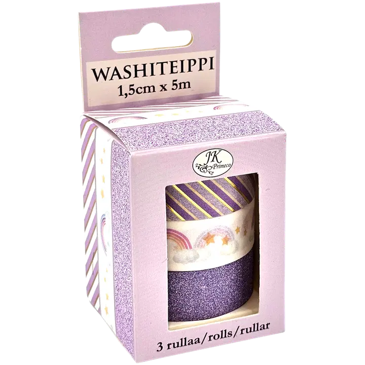 J.K. Primeco washiteippi 1,5cm x 5m Lila 3rll