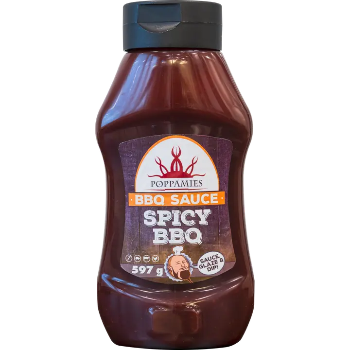 Poppamies BBQ Sauce Spicy BBQ grillikastike 597g