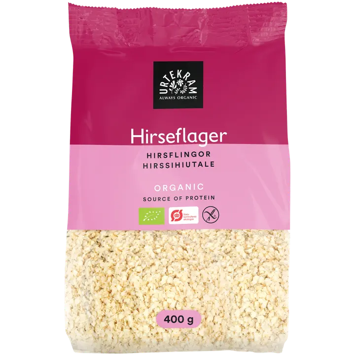 URTEKRAM Luomu Gluteeniton Hirssihiutale 400g