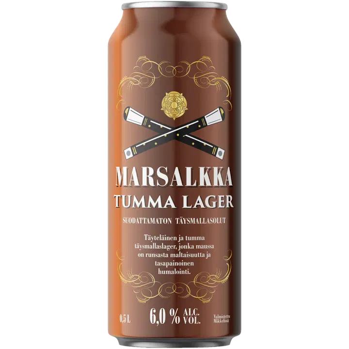 Marsalkka Tumma Lager 6,0% olut 0,5l tölkki