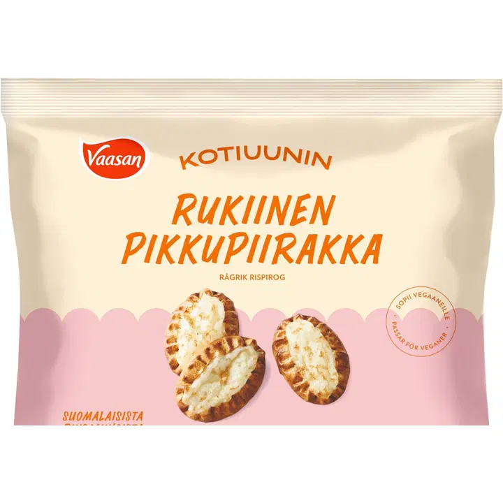 Vaasan Kotiuunin Rukiinen Pikkupiirakka 12x35g pakaste