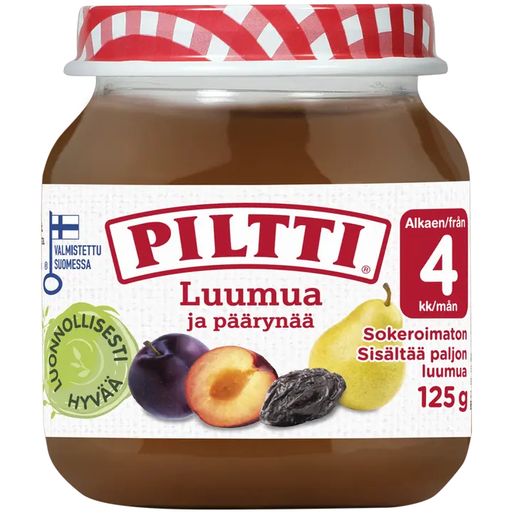 PILTTI 125g Luumua ja päärynää hedelmäsose 4kk