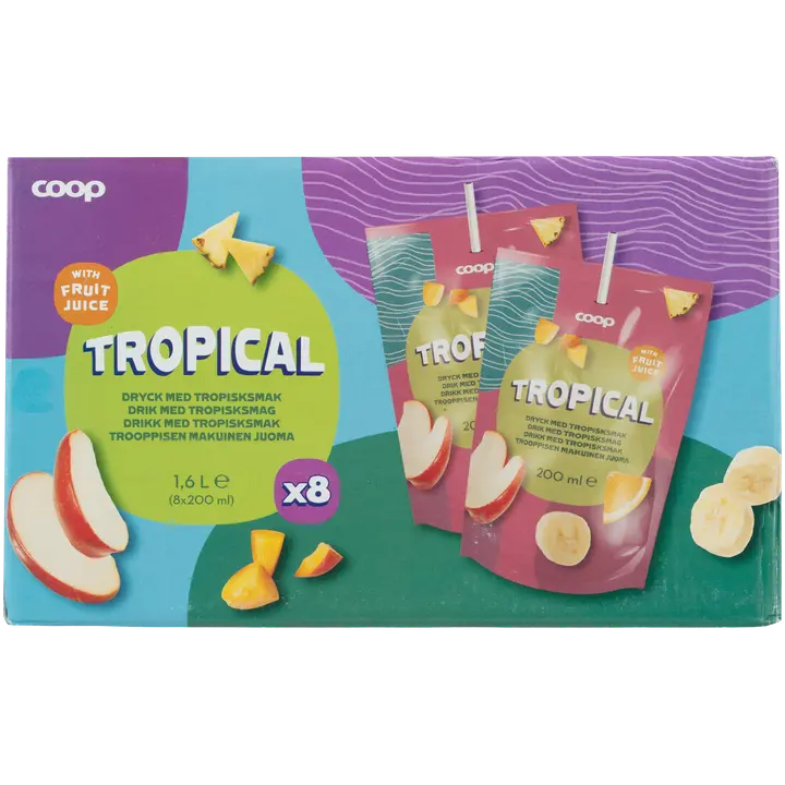 Coop troopiline mahlajook 8-pakk 1,6l