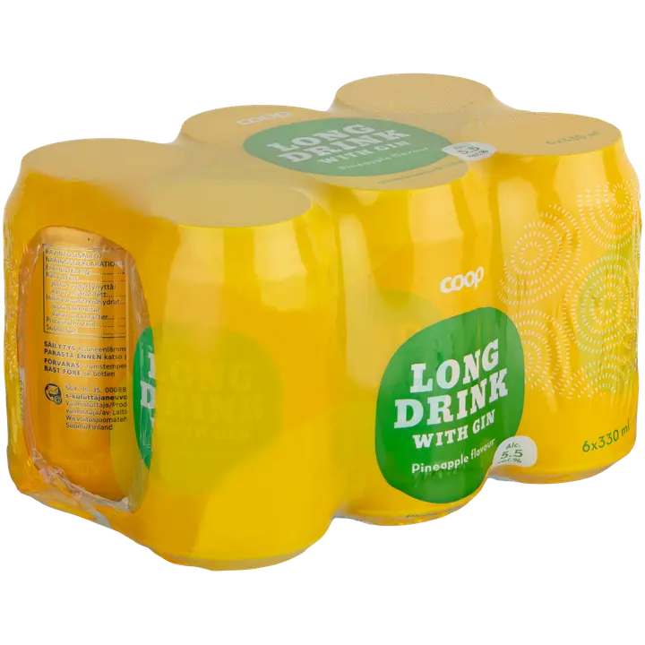6 x Coop Pineapple 5,5% 0,33L ananaksenmakuinen long drink