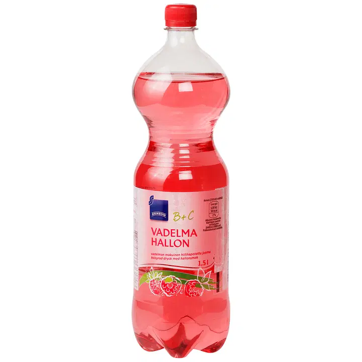 Rainbow 1,5l hiilihapotettu juoma vadelma B+C