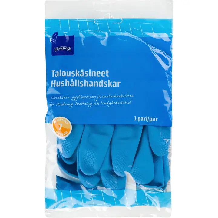 Rainbow talouskäsineet M-koko