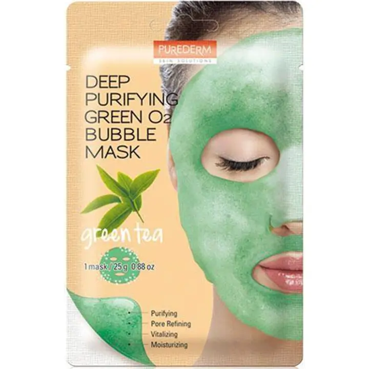 Purederm näomask Deep Purifying Green O2 Bubble