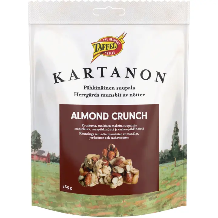 Taffel Kartanon Almond Crunch pähkinäsekoitus 165g