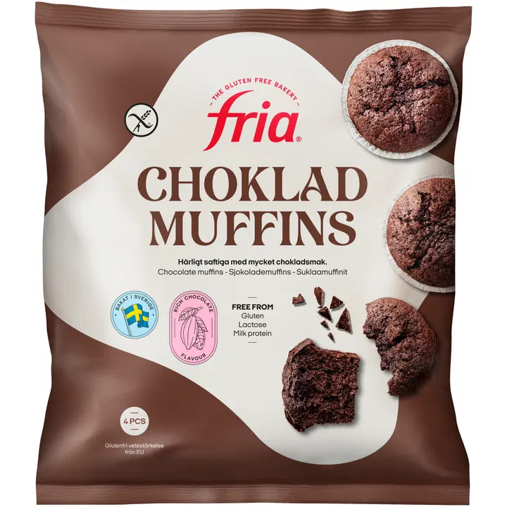 Fria Suklaamuffinit 240g/4kpl gluteeniton pakaste