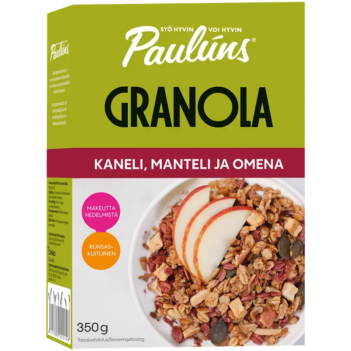 Paulúns kaneli, manteli ja omena granola 350g