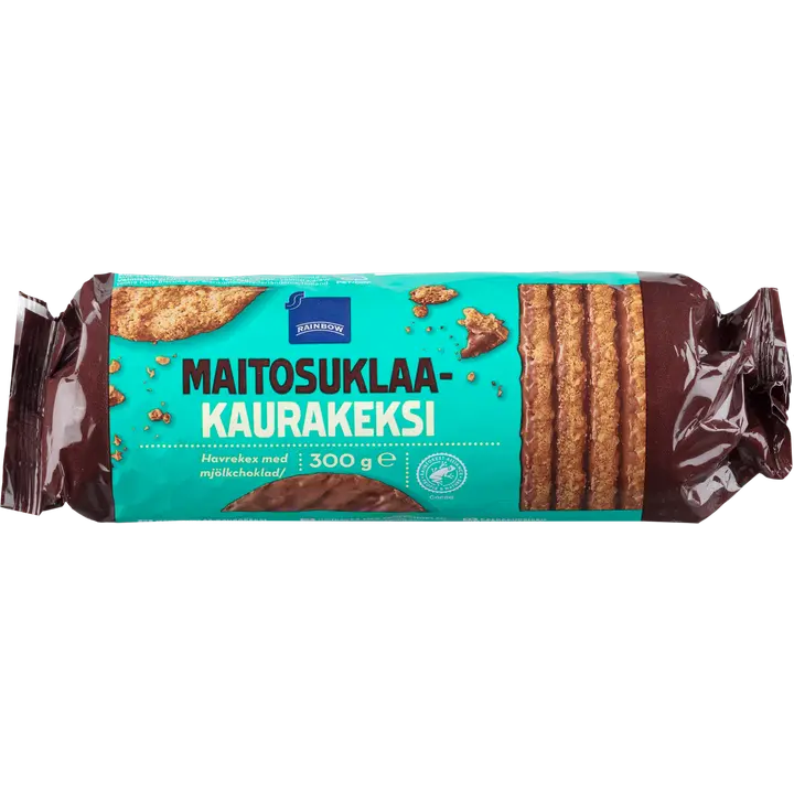 Rainbow maitosuklaa-kaurakeksi 300g