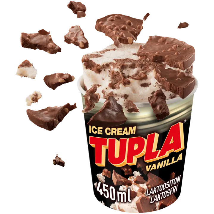 Tupla Laktoositon Vanilla jäätelö 450ml/305g