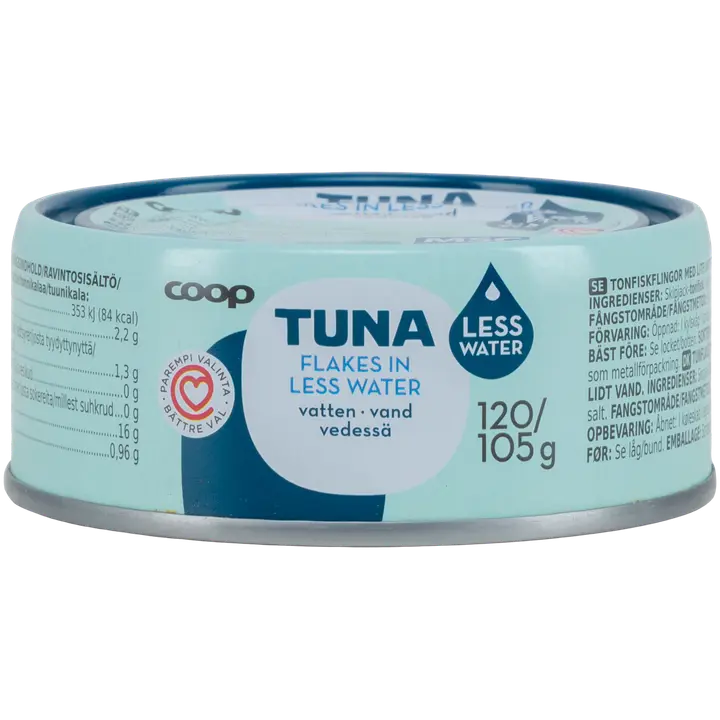 Coop tonnikala hiutaleina pienessä määrässä vettä MSC 120/105 g