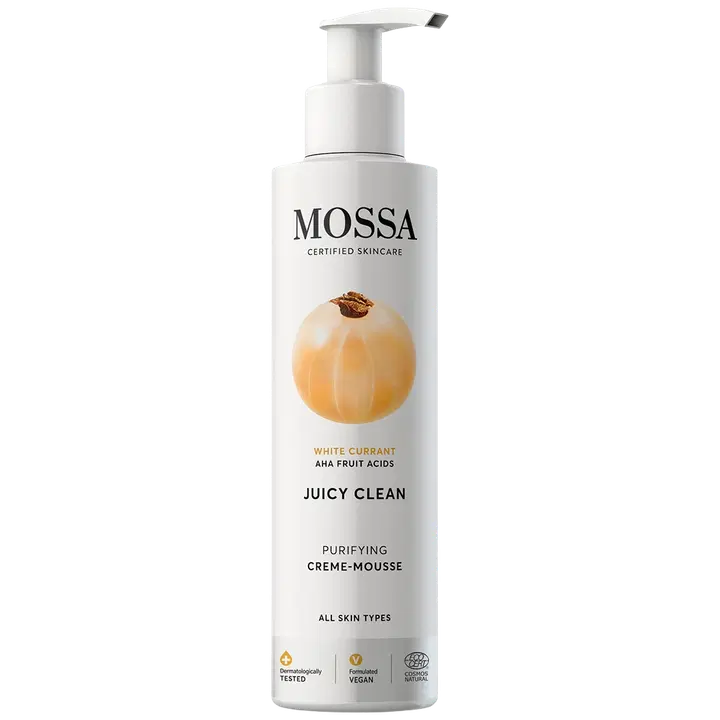 Mossa Juicy Clean Purifying Creme Mousse puhdistusvaahto COSMOS NATURAL 190 ml