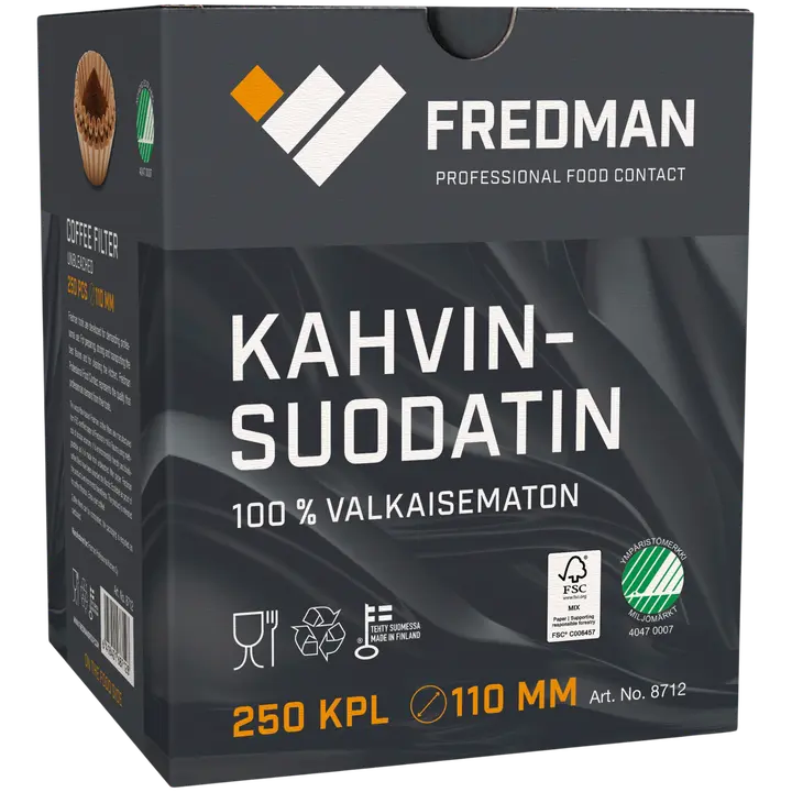 Fredman kahvinsuodatin 110mm x 250kpl
