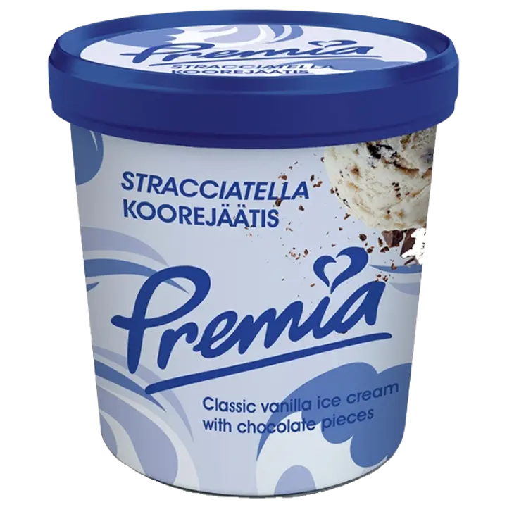 Vanilli-koorejäätis šokolaaditükkidega, 500 ml