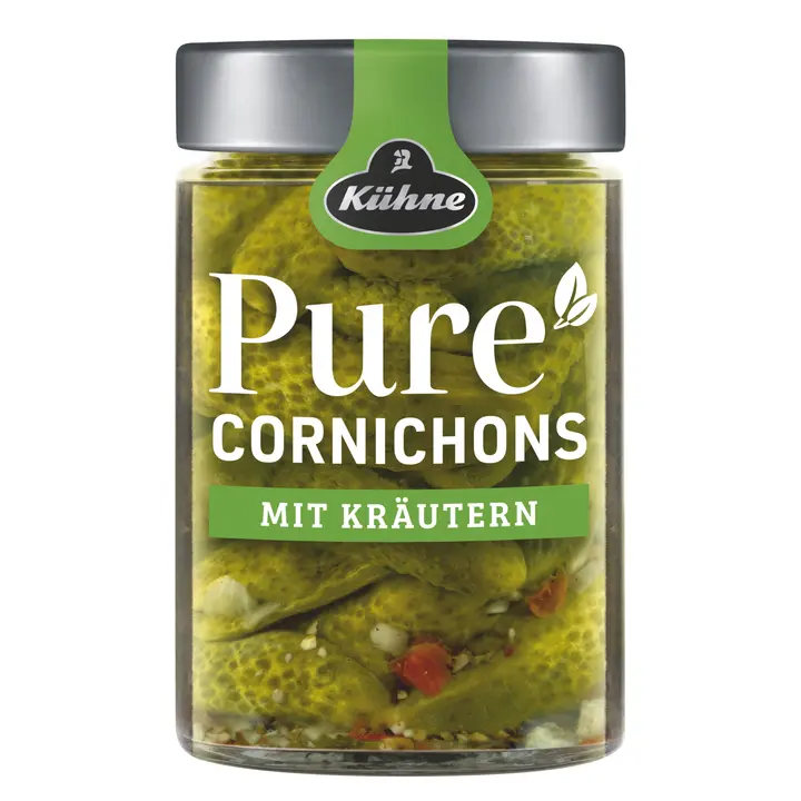 Pure Cornichons with herbs, 10x327ml Gl.