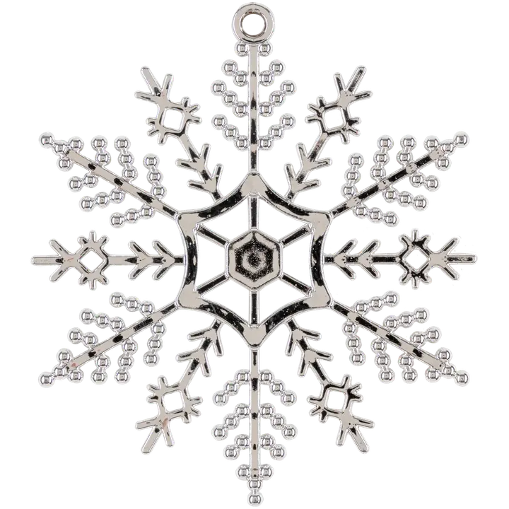 Kuusenkoriste lumitähti 6 kpl hopea