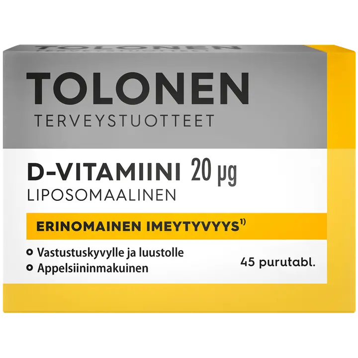 Tolonen Liposomaalinen D3-vitamiini 20µg 24g 45tabl