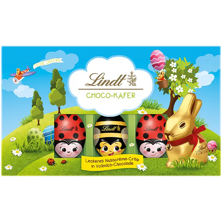 Lindt Bugs & Bees täidisega šokolaadist kujukesed 100g