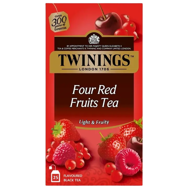 Twinings must tee maitsestatud punaste marjadega, 25x2g