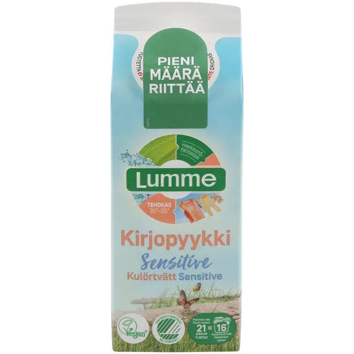 Lumme Kirjopyykki Sensitive hajusteeton pyykinpesuneste 750ml