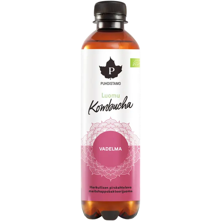 Puhdistamo Luomu Kombucha Vadelma 370 ml