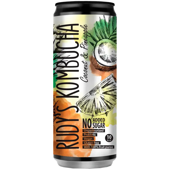 Rudy's Kombucha coconut & pineapple 330ml