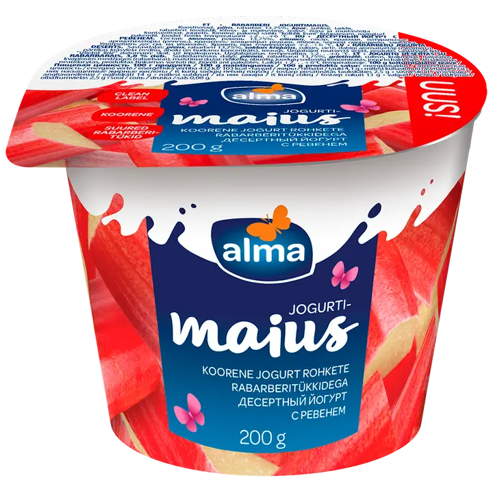 Alma jogurtimaius rabarberi 200g