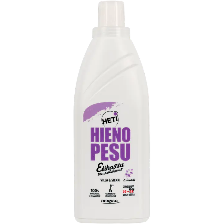 Heti 750ml Hieno pyykki pyykinpesuneste laventeli