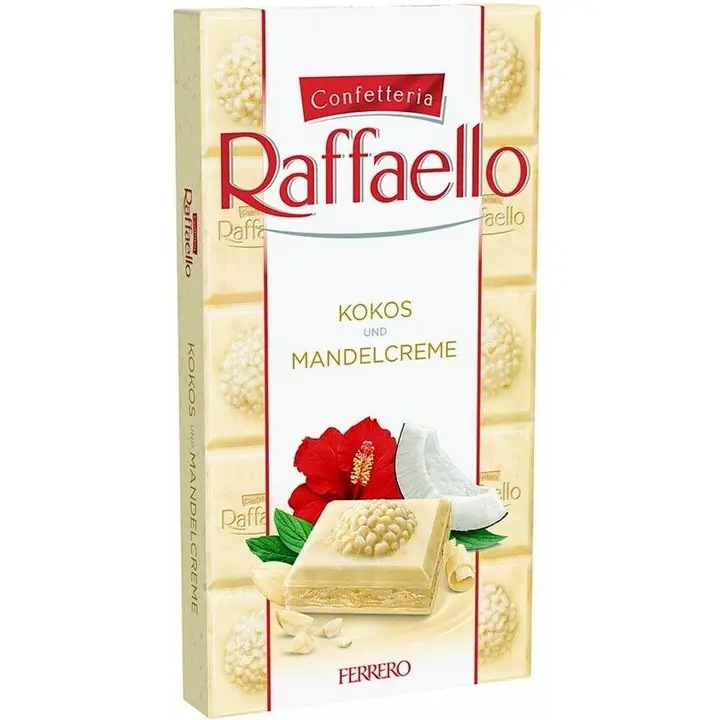 Raffaello valge šokolaad kookose ja mandlitega 90g