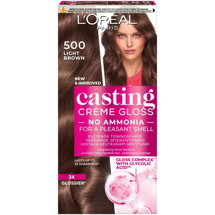 L'Oréal Paris Casting Crème Gloss 500 Light Brown Vaaleanruskea kevytväri 1kpl
