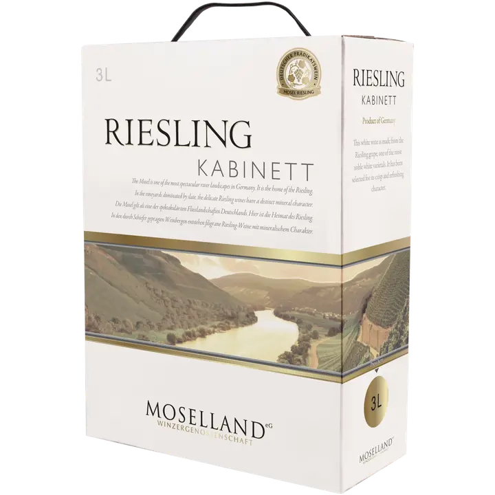Moselland Riesling Kabinett 2022 valkoviini 8,0 til-% 3,0 L hanapakkaus (BIB)